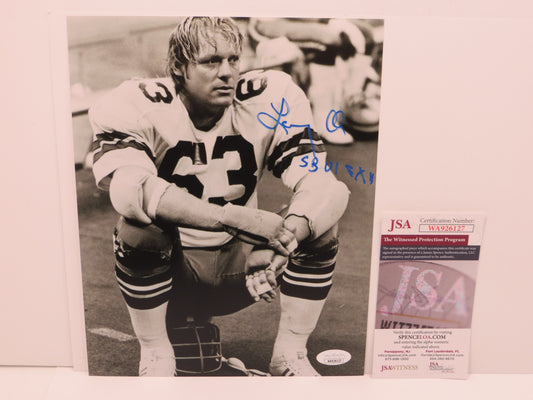 LARRY COLE Dallas Cowboys SIGNED 8x10 PHOTO w/SB VI & XII JSA COA
