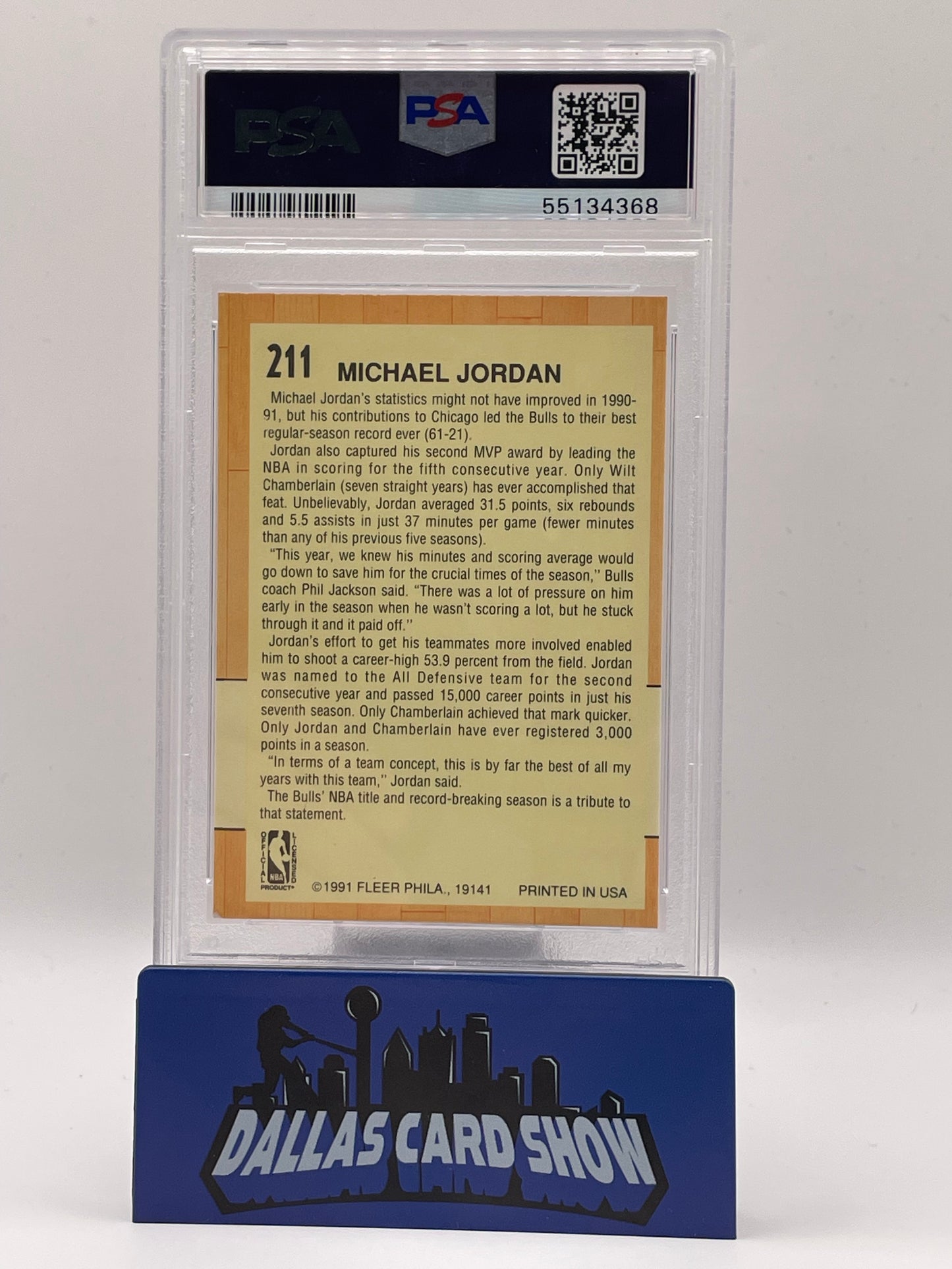 1991 Fleer #211 Michael Jordan PSA 8