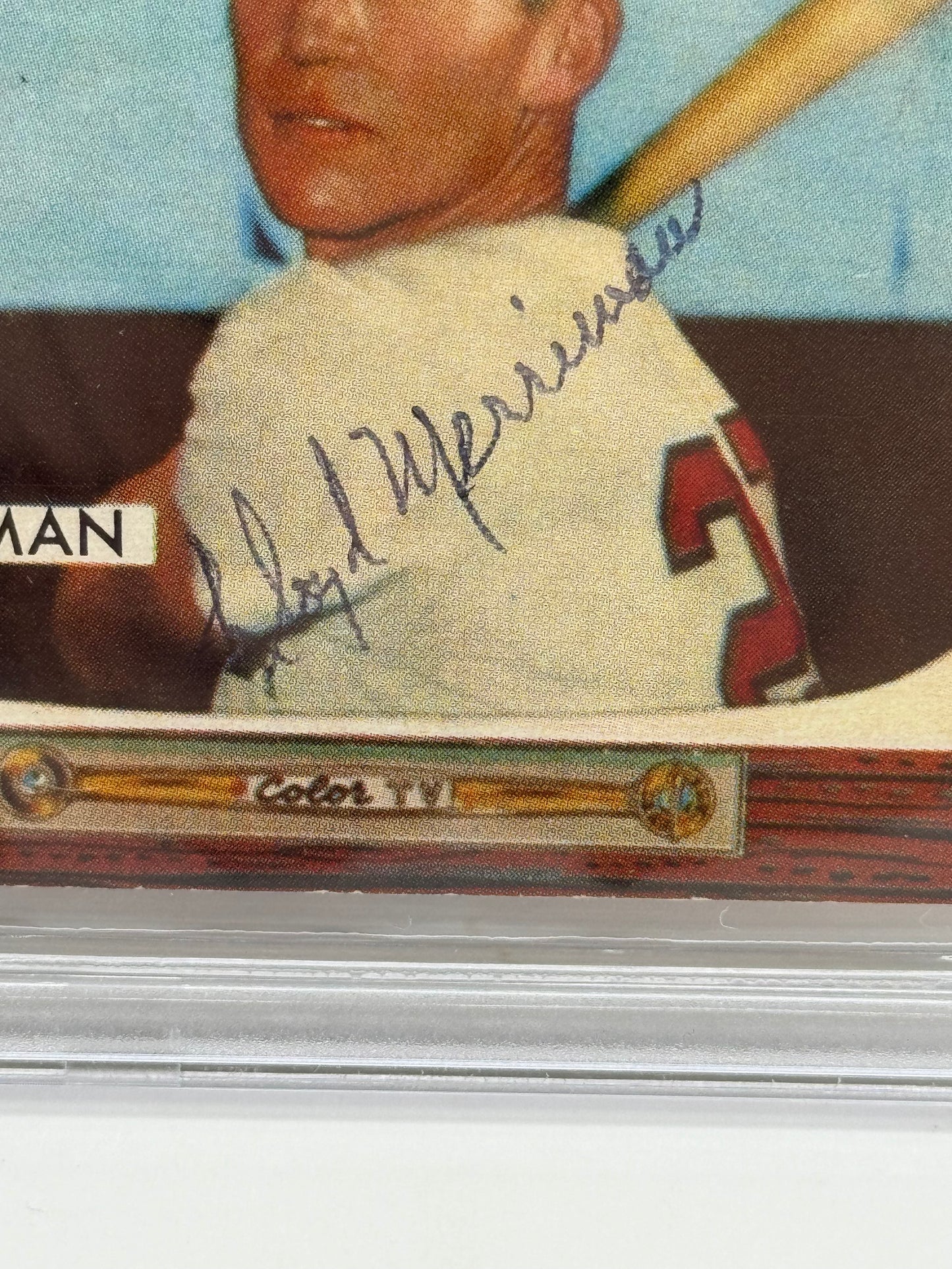 1955 Bowman Lloyd Merriman #135 Auto Beckett Authentic Deceased in 2004