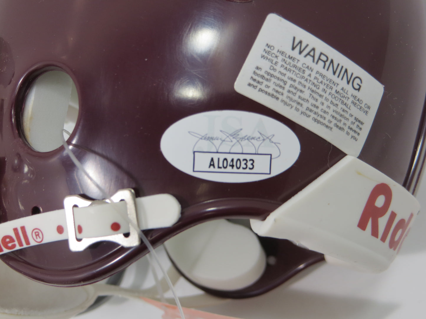 PATRICK RAMSEY SIGNED WASHINGTON REDSKINS Mini Helmet JSA COA