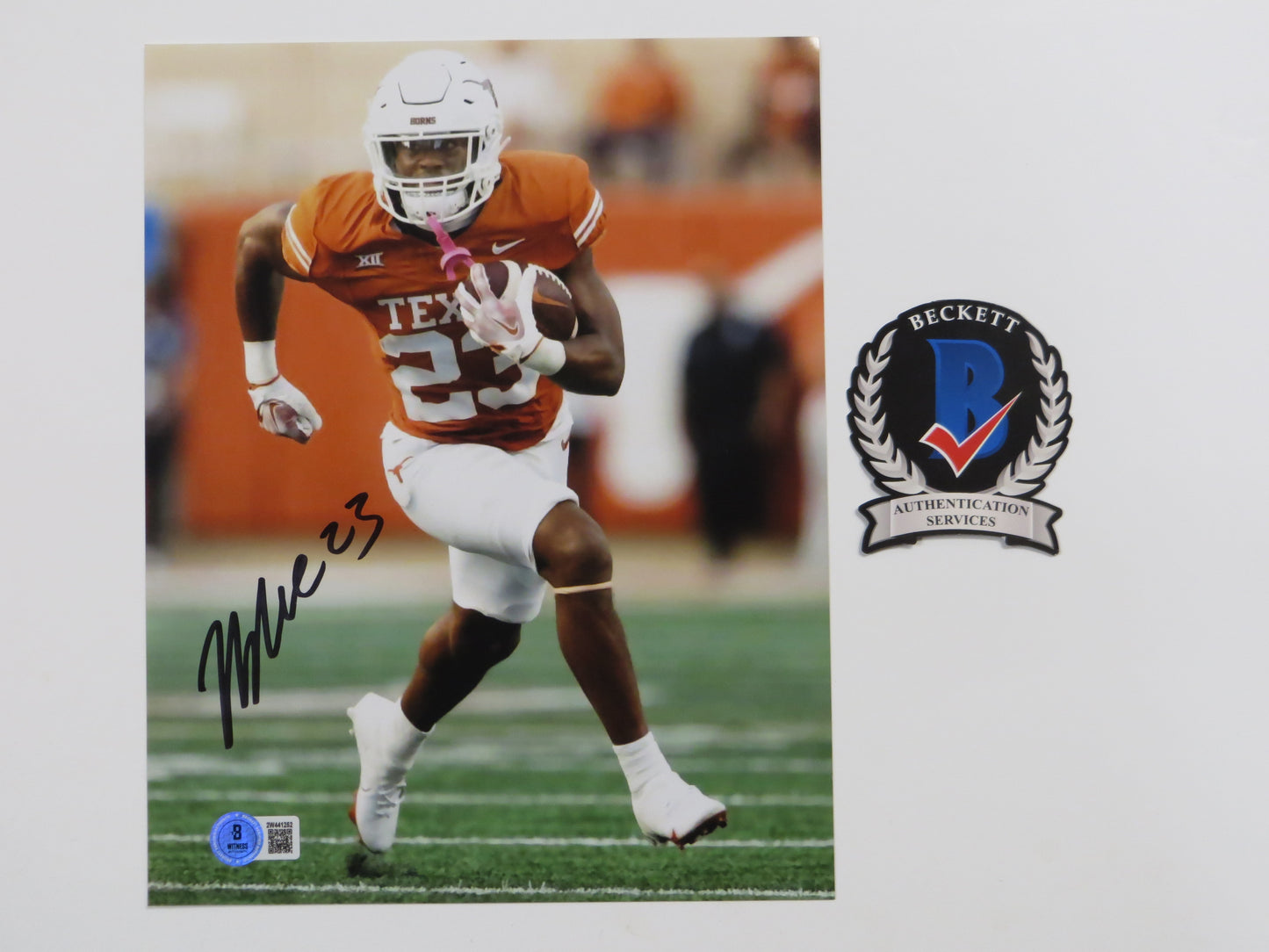 JAYDON BLUE Texas Longhorns SIGNED Open Field 8x10 PHOTO Dallas Cowboys BAS COA