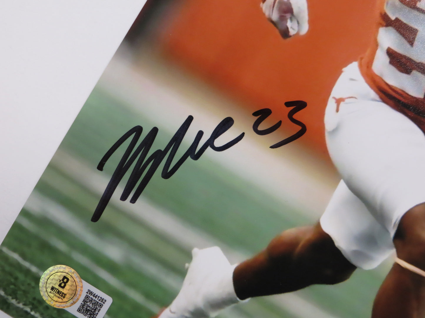 JAYDON BLUE Texas Longhorns SIGNED Open Field 8x10 PHOTO Dallas Cowboys BAS COA
