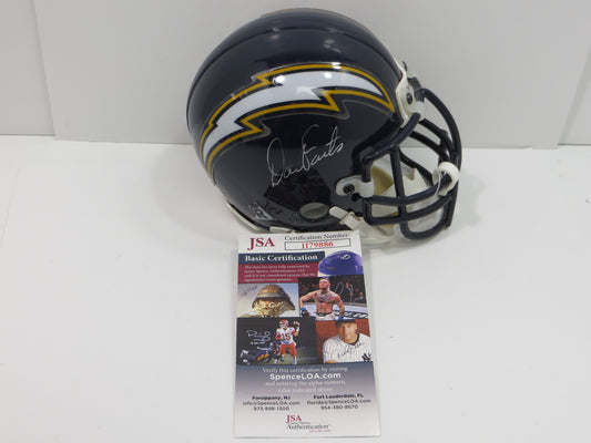 DAN FOUTS SIGNED SAN DIEGO CHARGERS Mini Helmet JSA COA