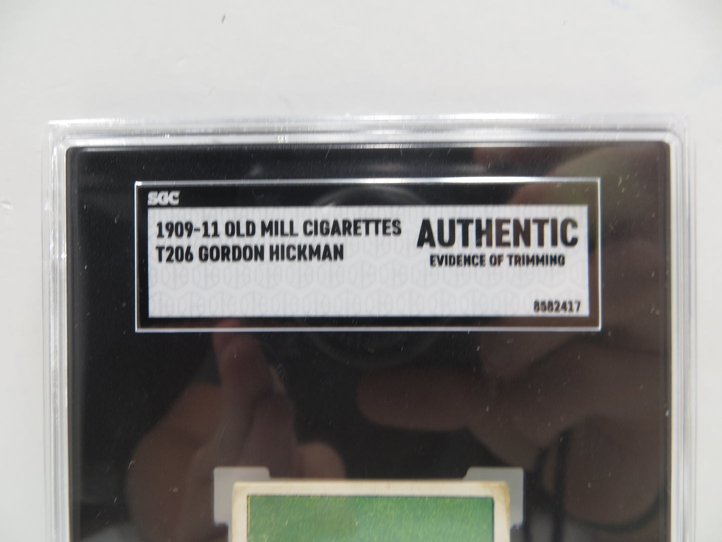 1909-11 Old Mill Cigarettes T206 Gordan Hickman SGC Authentic