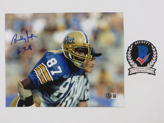 RICKEY JACKSON PITT PANTHERS SIGNED 8x10 PHOTO New Orleans Saints w/GoPitt BAS