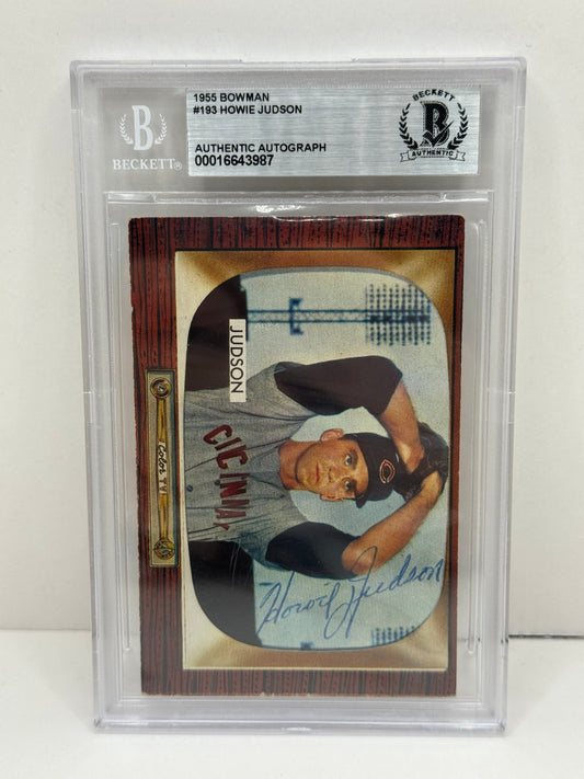 1955 Bowman Howie Judson #193 Auto Beckett Authentic Deceased in 2020