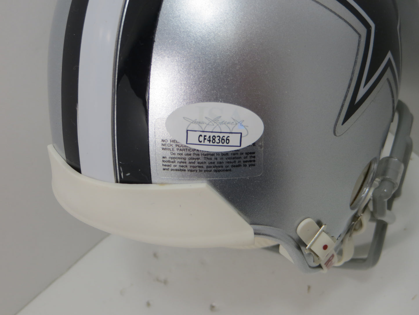 DON PERKINS SIGNED DALLAS COWBOYS Mini Helmet w/60-68 ROH JSA COA