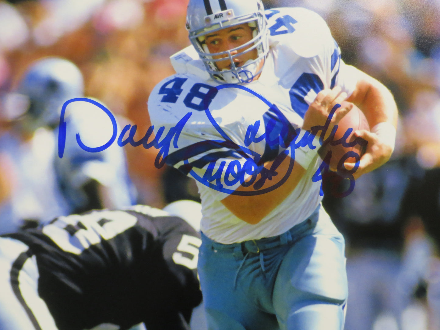 DARYL Moose JOHNSTON Dallas Cowboys SIGNED 16x20 PHOTO Dallas Cowboys BAS COA