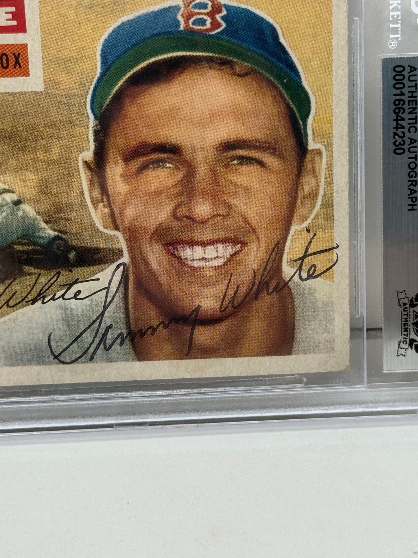 1956 Topps Sammy White #168 Auto Beckett Authentic Deceased In 1991