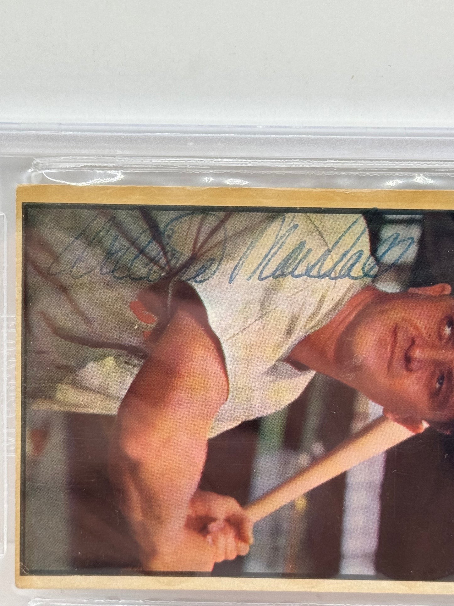 1953 Bowman Color Willard Marshall #58 Auto Beckett Authenticated Deceased in 2020