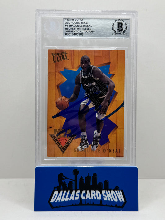 1993-94 Fleer Ultra All-Rookie Team #5 Authentic Autograph Shaquille O'Neal Beckett Certified (BAS)