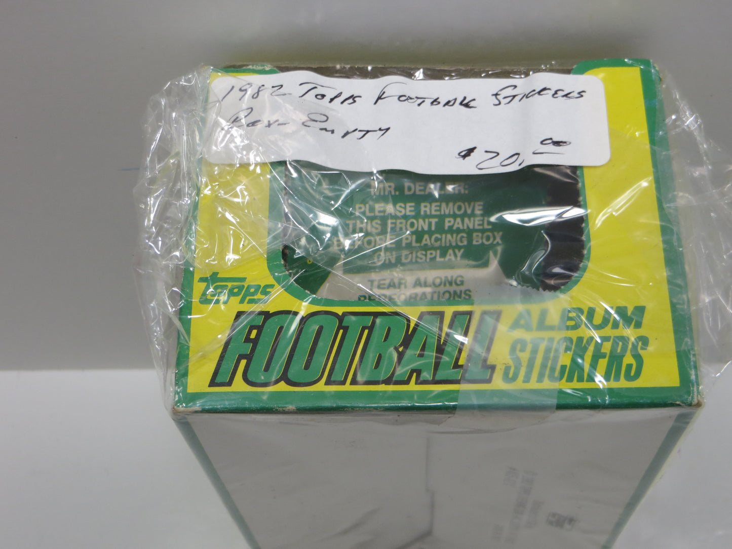 1982 TOPPS FOOTBALL STICKERS EMPTY WAX BOX Lot of 2 BOXES
