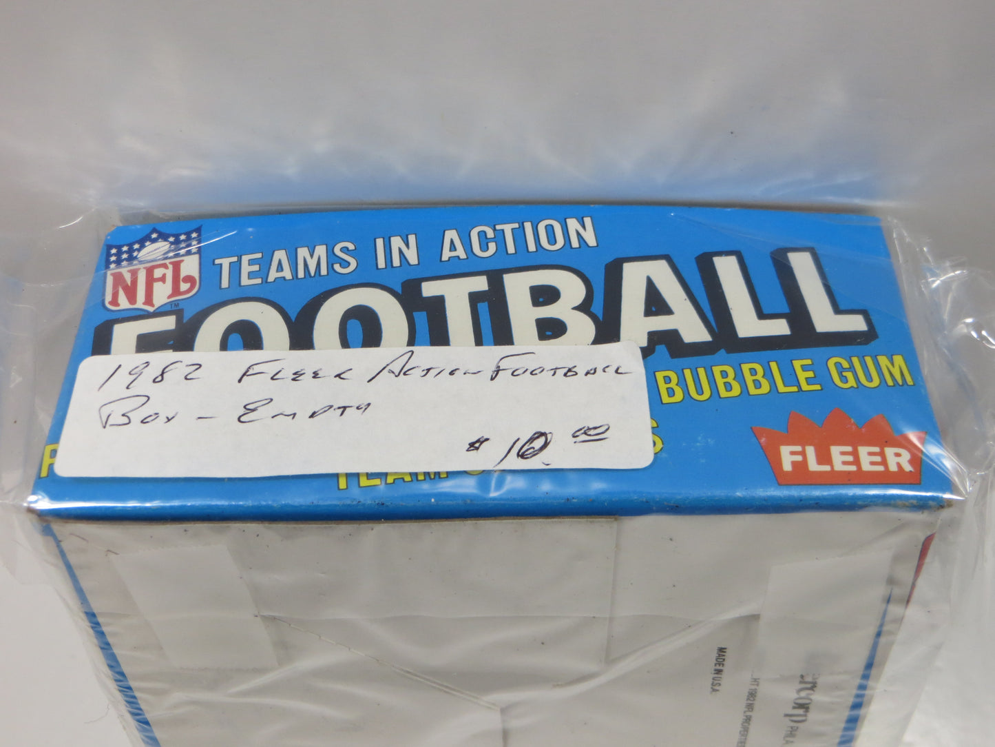 1982 FLEER TEAMS IN ACTION FOOTBALL EMPTY WAX BOX Lot of 2 BOXES