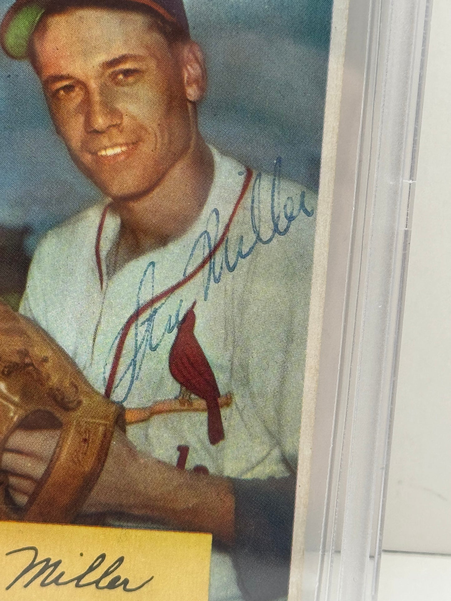 1954 Bowman Stu Miller #158 Auto Beckett Authentic Deceased In 2015