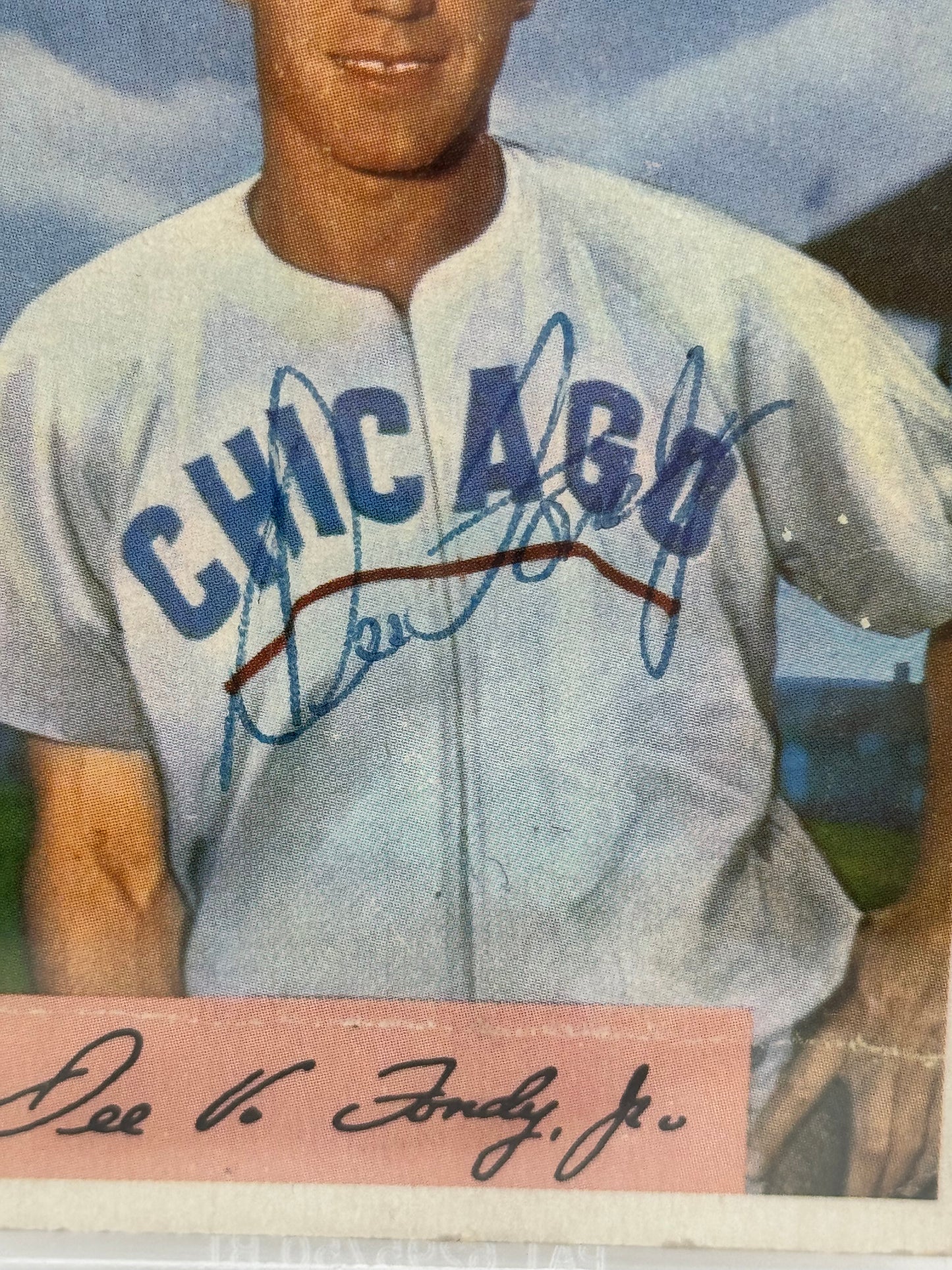 1954 Bowman Dee Fondy #173 Auto Beckett Authentic Deceased In 1999