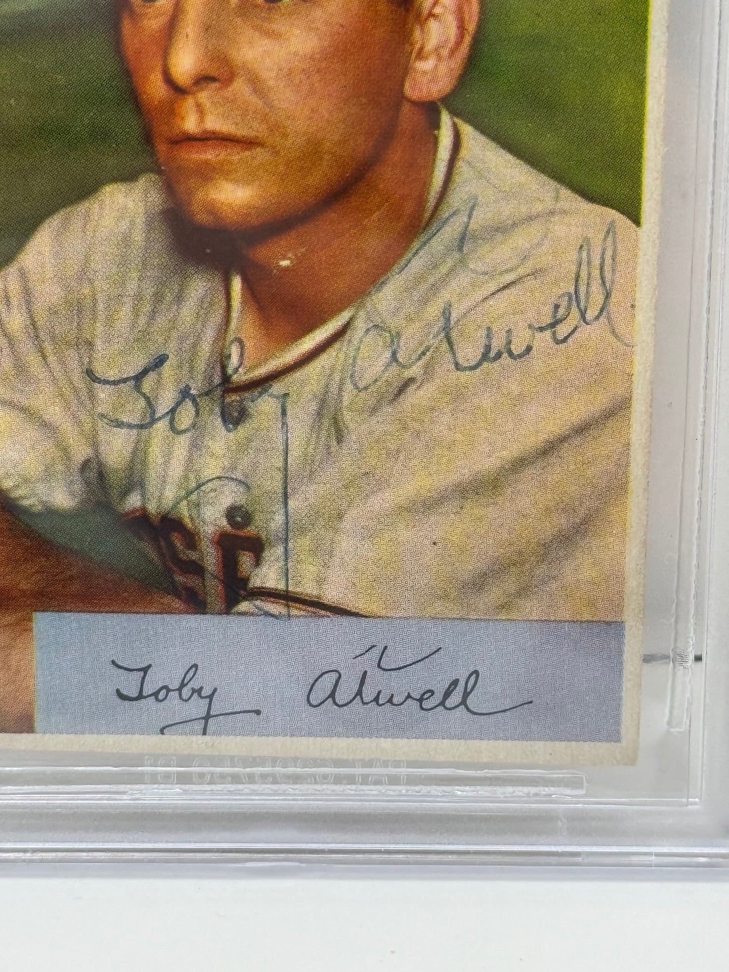 1954 Bowman Toby Atwell #123 Auto Beckett Authentic Deceased in 2003