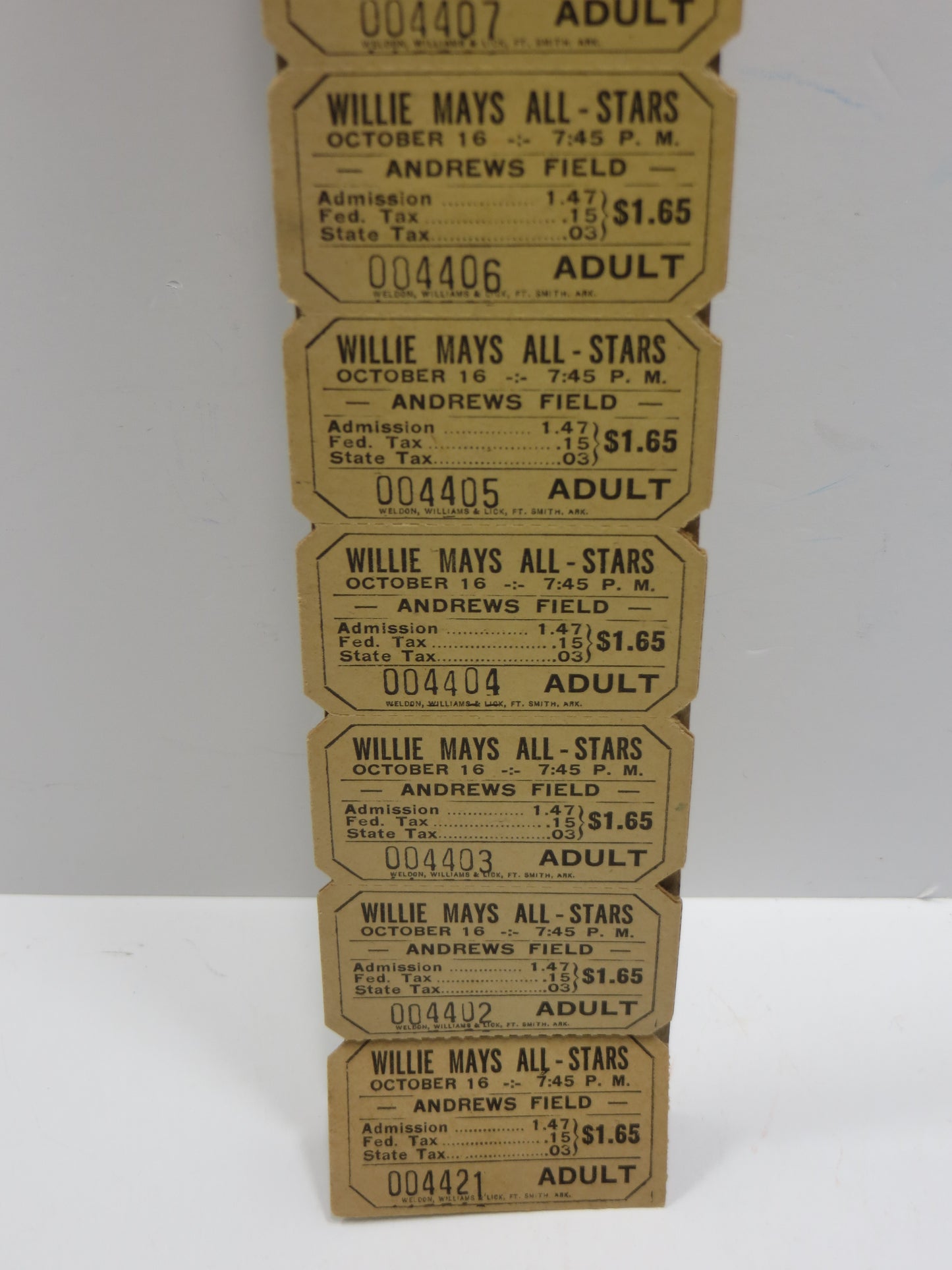 Willie Mays All Star Adult Ticket