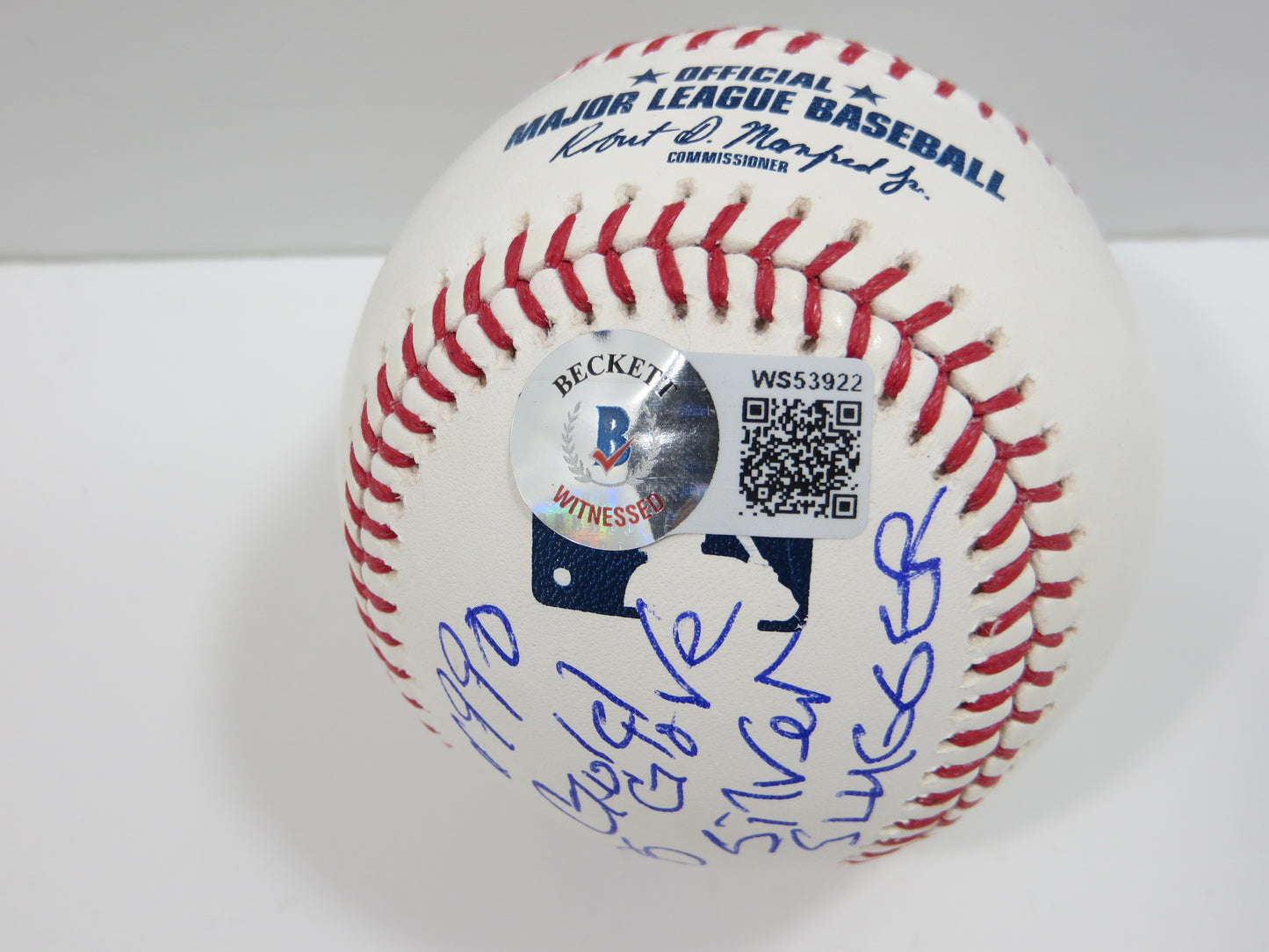 KELLY GRUBER SIGNED RAWLINGS OFFICIAL MAJOR LEAGUE BASEBALL TORONTO BLUE JAYS BAS