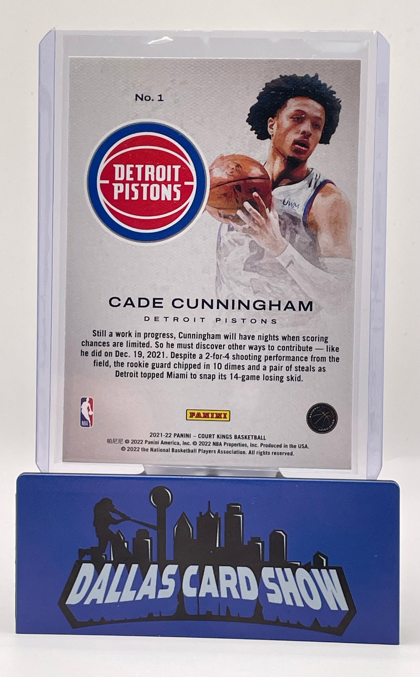 2021-22 Court Kings #1 Cade Cunningham Works in Progress Rookie RC