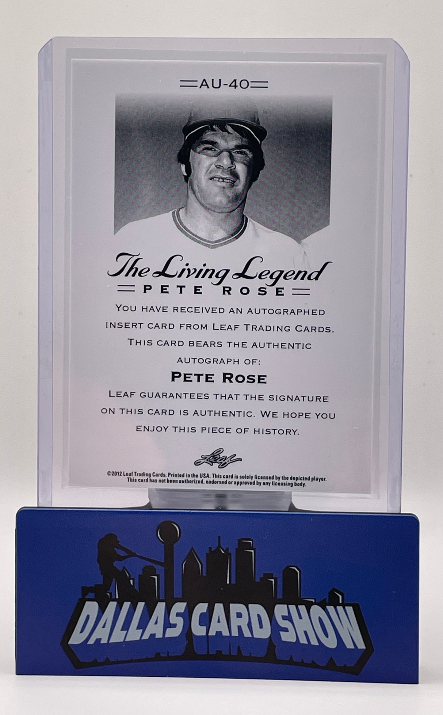 2012 Leaf The Living Legends #AU-40 Pete Rose Autograph