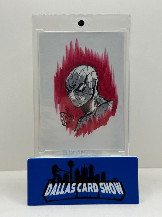 2024 Dallas Card Show One of a Kind Spider-Man Sketch Card by DJ Hall