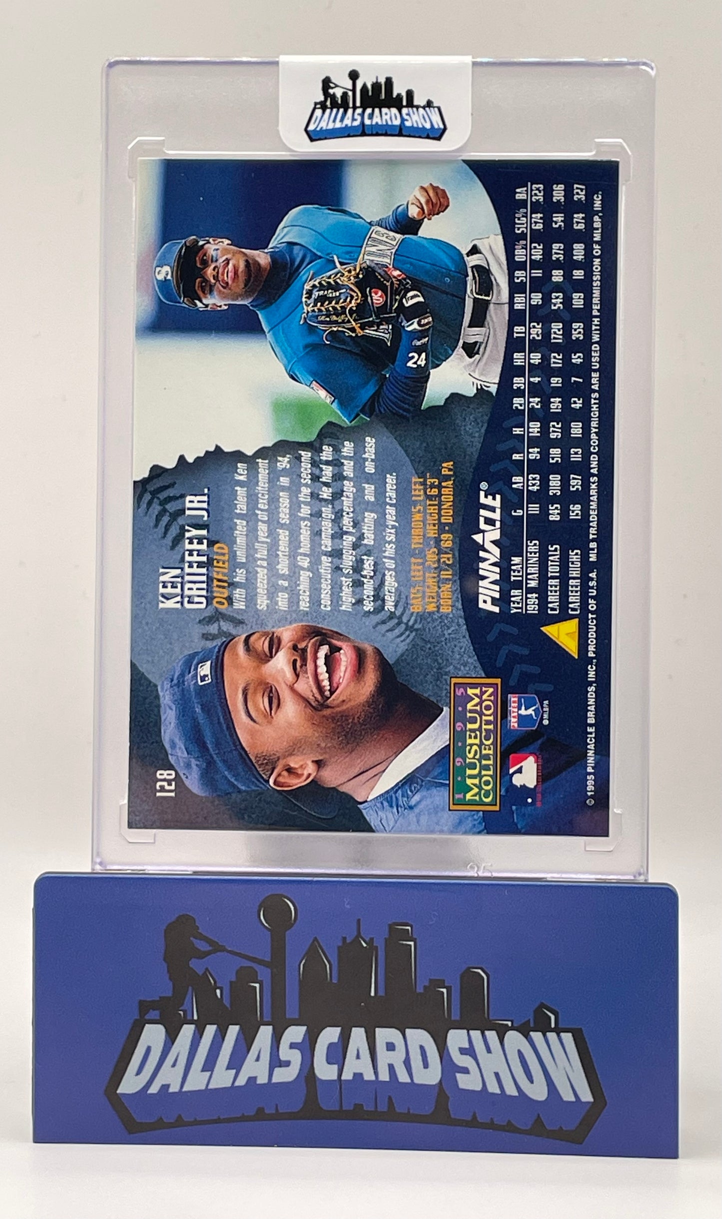 1995 Pinnacle Museum Collection #128 Ken Griffey Jr. * Bubble Gum Card!!