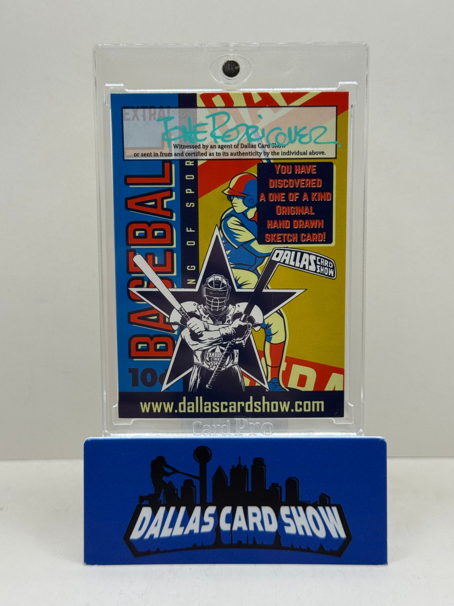 2024 Dallas Card Show One of a Kind Swamp Thing Sketch Card by Tone Rodriguez