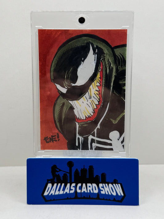 2024 Dallas Card Show One of a Kind Venom Sketch Card by Tone Rodriguez