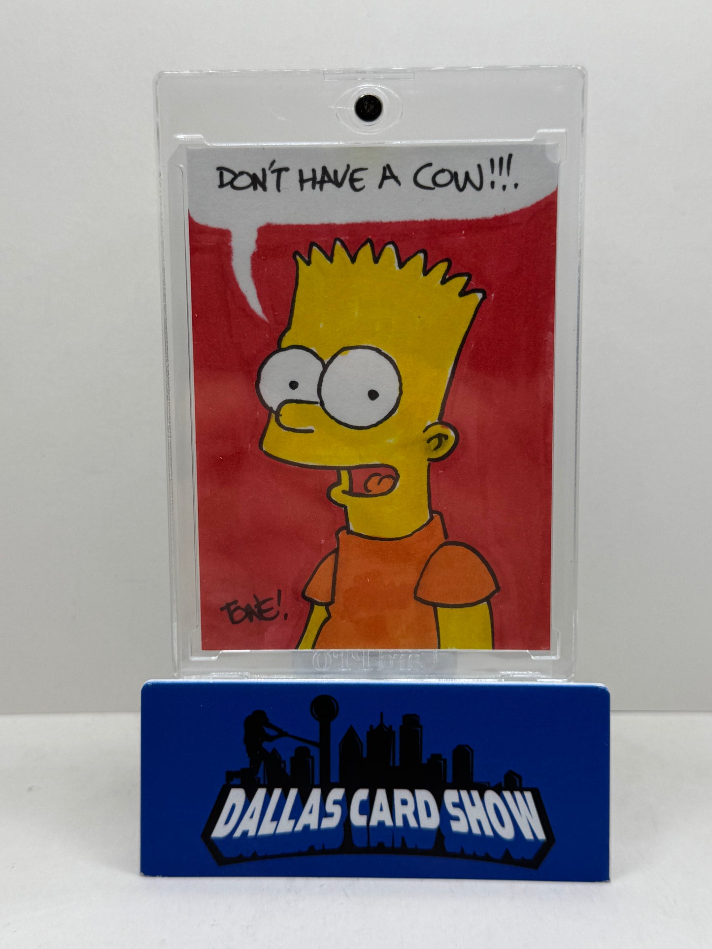 2024 Dallas Card Show One of a Kind Bart Simpson Sketch Card by Tone Rodriguez