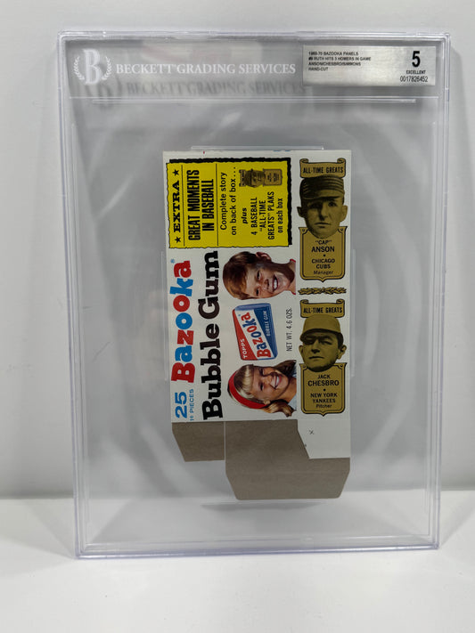 1969-70 Bazooka Panels #9 Babe Ruth/Tris Speaker/Al Simmons/Cap Anson/Jack Chesbro