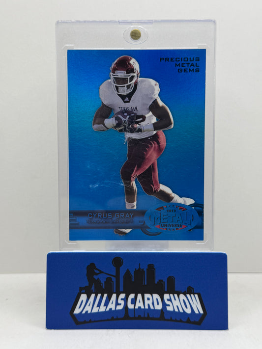 2013 Fleer Retro 1998 Universe Blue Precious Metal Gems /50 Cyrus Gray RC Texas A&M