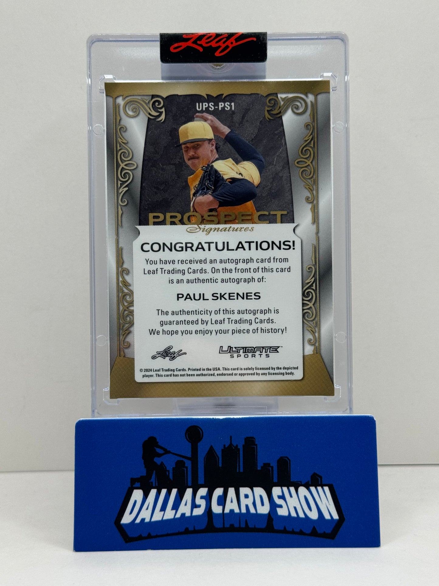 2024 Leaf Ultimate Sports #UPS-PS1 Paul Skenes Purple Prospect Signatures /9