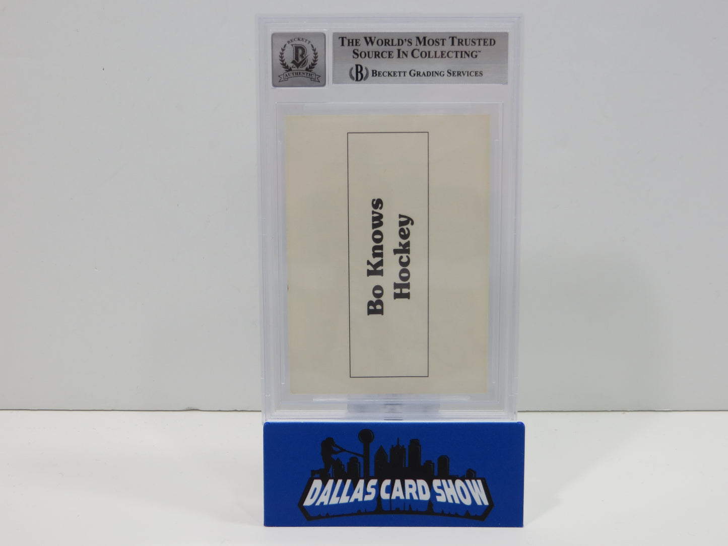 BO JACKSON SIGNED Bo Knows Hockey Canadians RAIDERS BGS BAS SLAB AUTO 10
