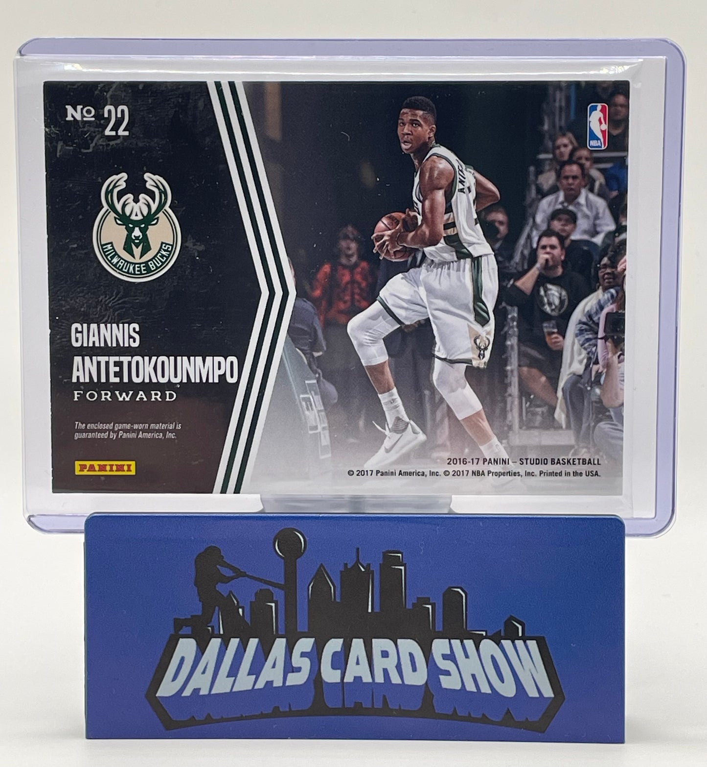 2016-17 Panini Studio #22 Giannis Antetokounmpo Influecers Relic
