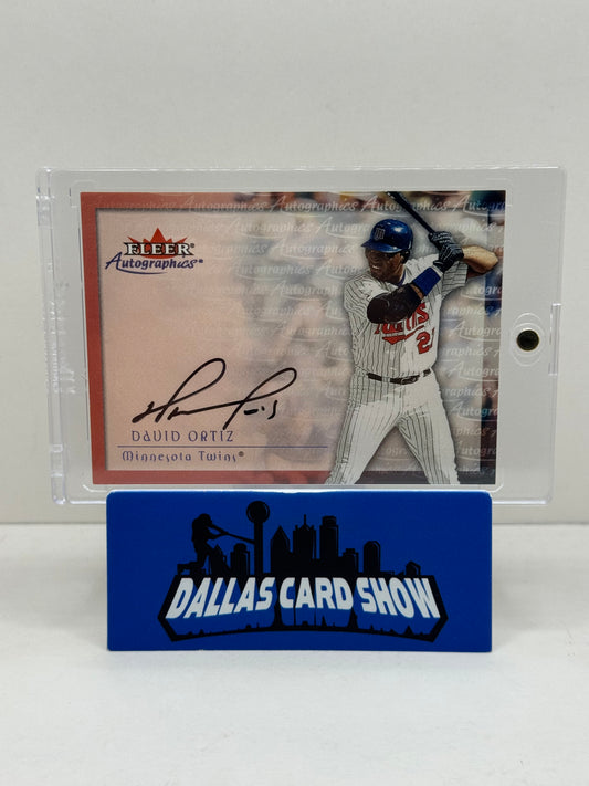 2001 Fleer Premium David Ortiz Autographics /250 Auto Minnesota Twins NNO