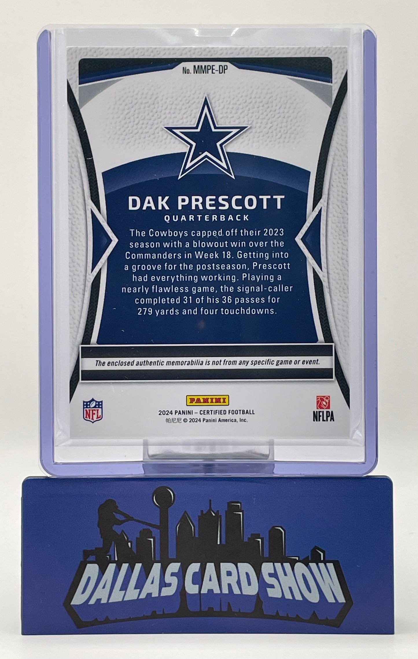 2024 Panini Certified #MMPE-DP Dak Prescott Teal Memorabilia /15