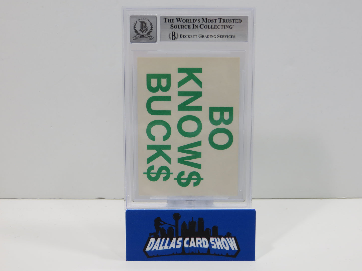BO JACKSON SIGNED Bo Knows Bucks Hunting ROYALS RAIDERS BGS BAS SLAB AUTO 10