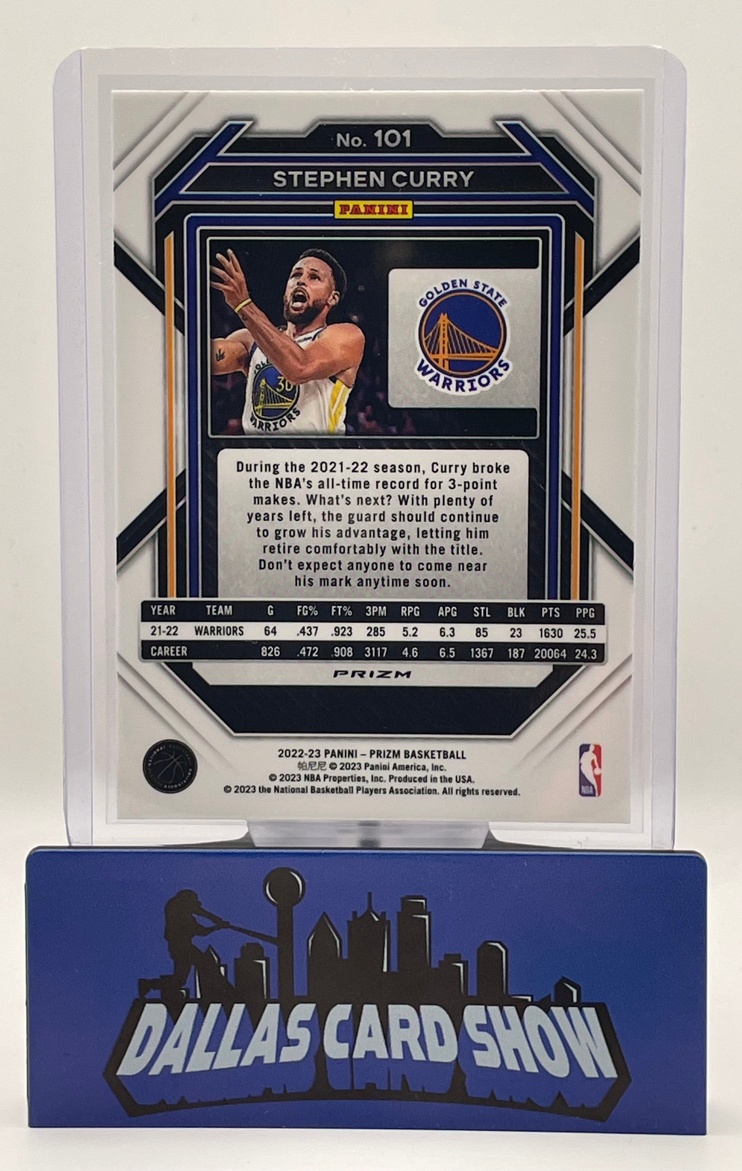 2022-23 Panini Select #101 Stephen Curry Red Sparkle Warriors
