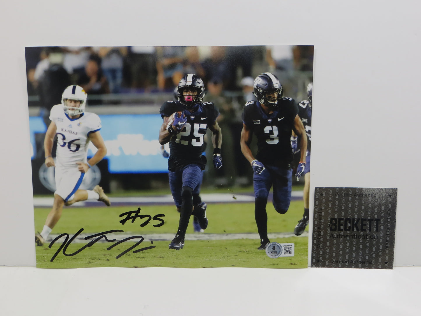 KAVONTE TURPIN TCU Horned Frogs SIGNED 8x10 PHOTO Dallas Cowboys BAS COA