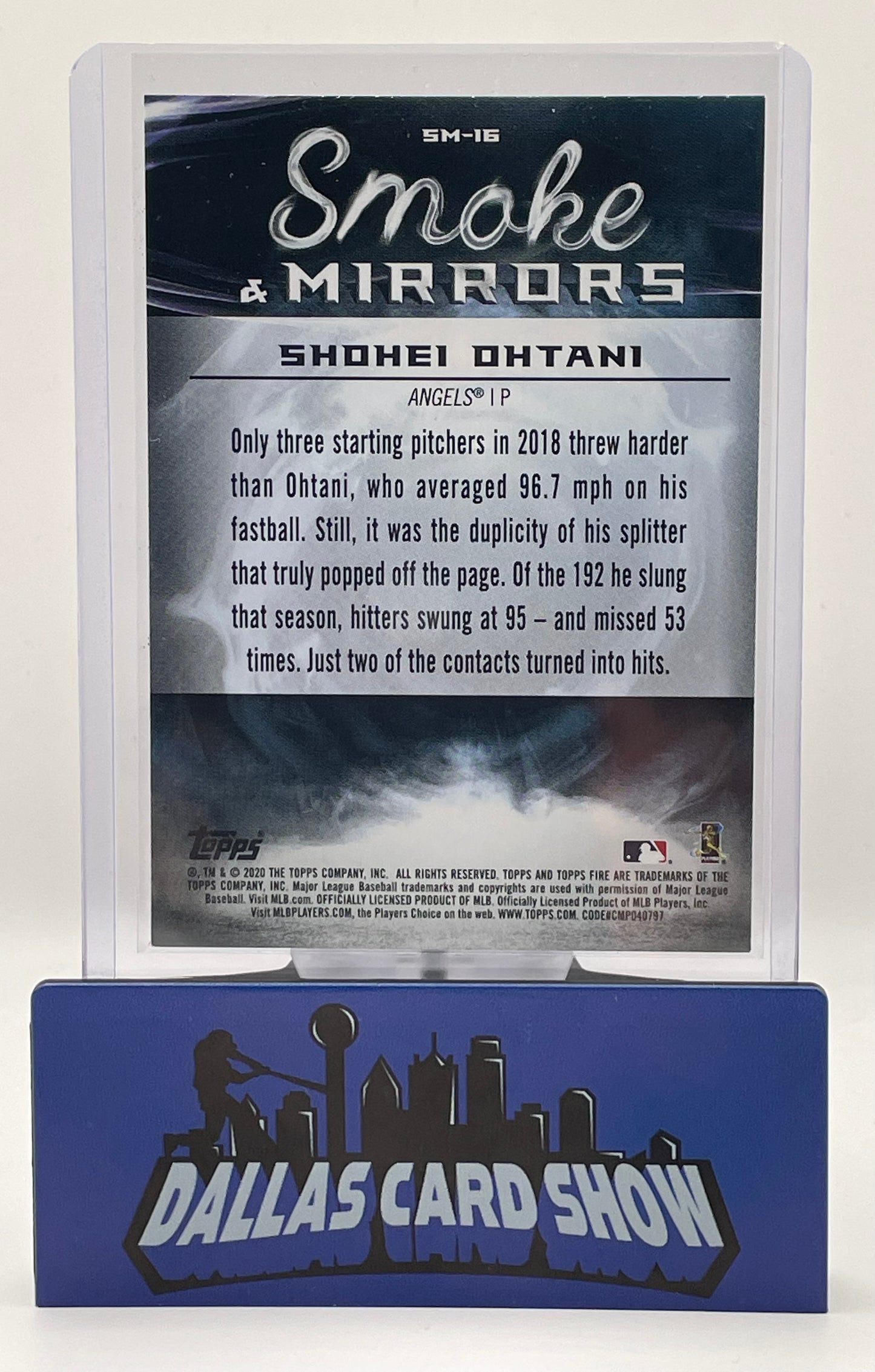 2020 Topps Fire #SM-16 Shohei Ohtani Smoke & Mirrors