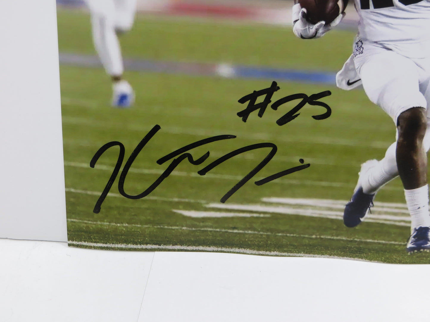 KAVONTE TURPIN TCU Horned Frogs SIGNED 8x10 White Uni PHOTO Dallas Cowboys BAS