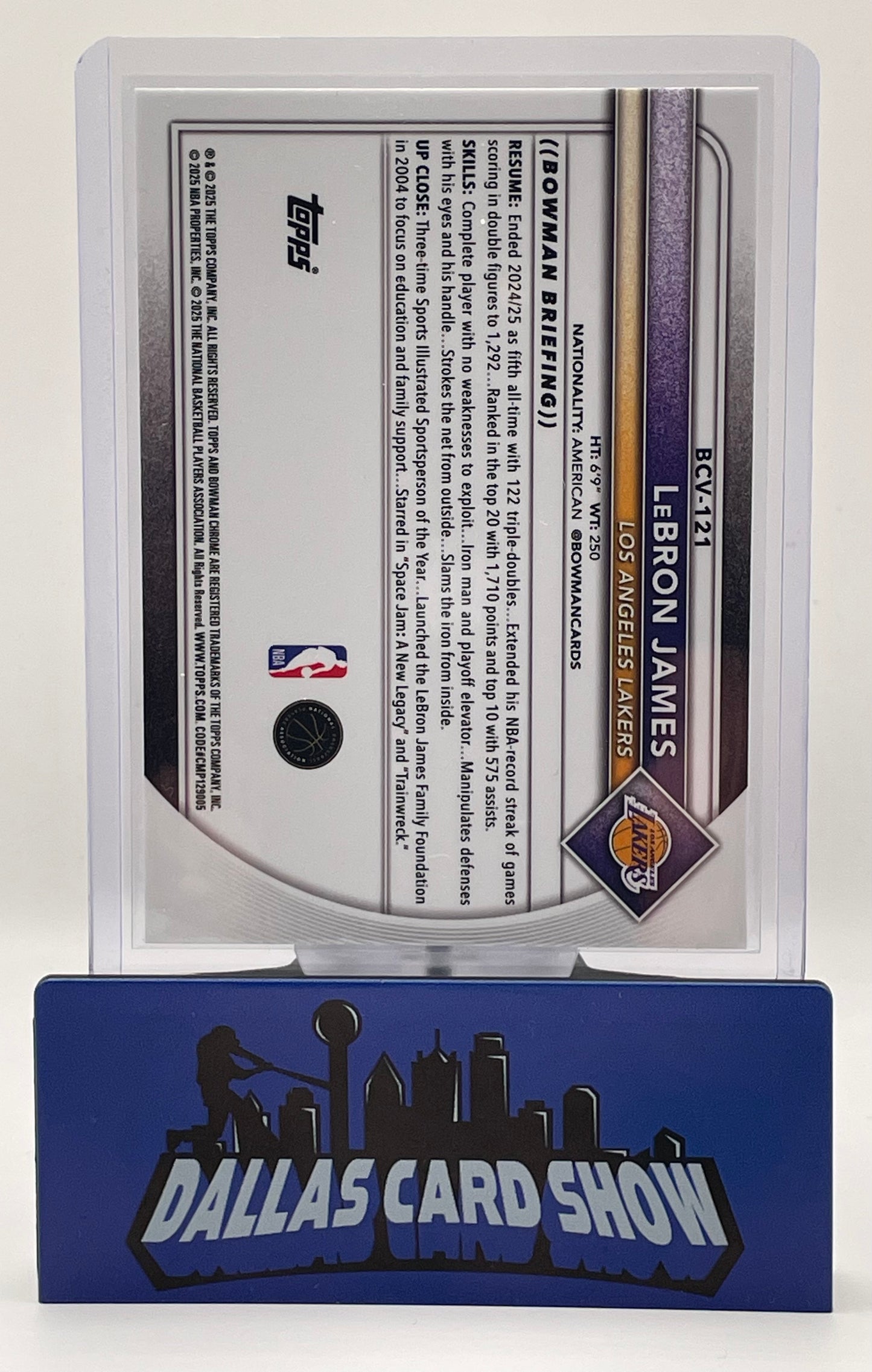 2025-26 Bowman Chrome #BCV-121 Lebron James Blue Mojo /175