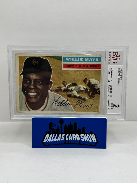1956 Topps #130 Willie Mays BVG 2