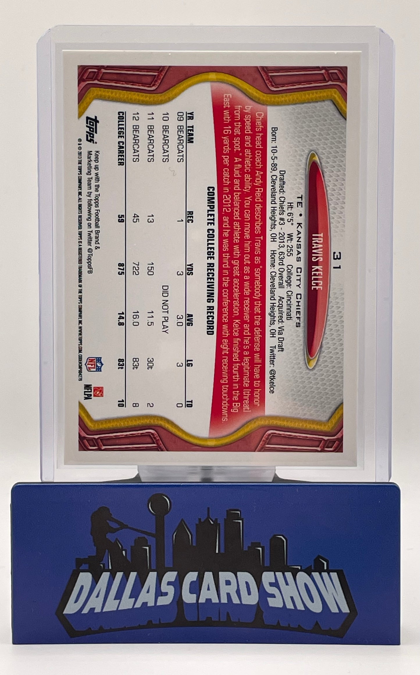 2013 Topps #31 Travis Kelce Rookie RC