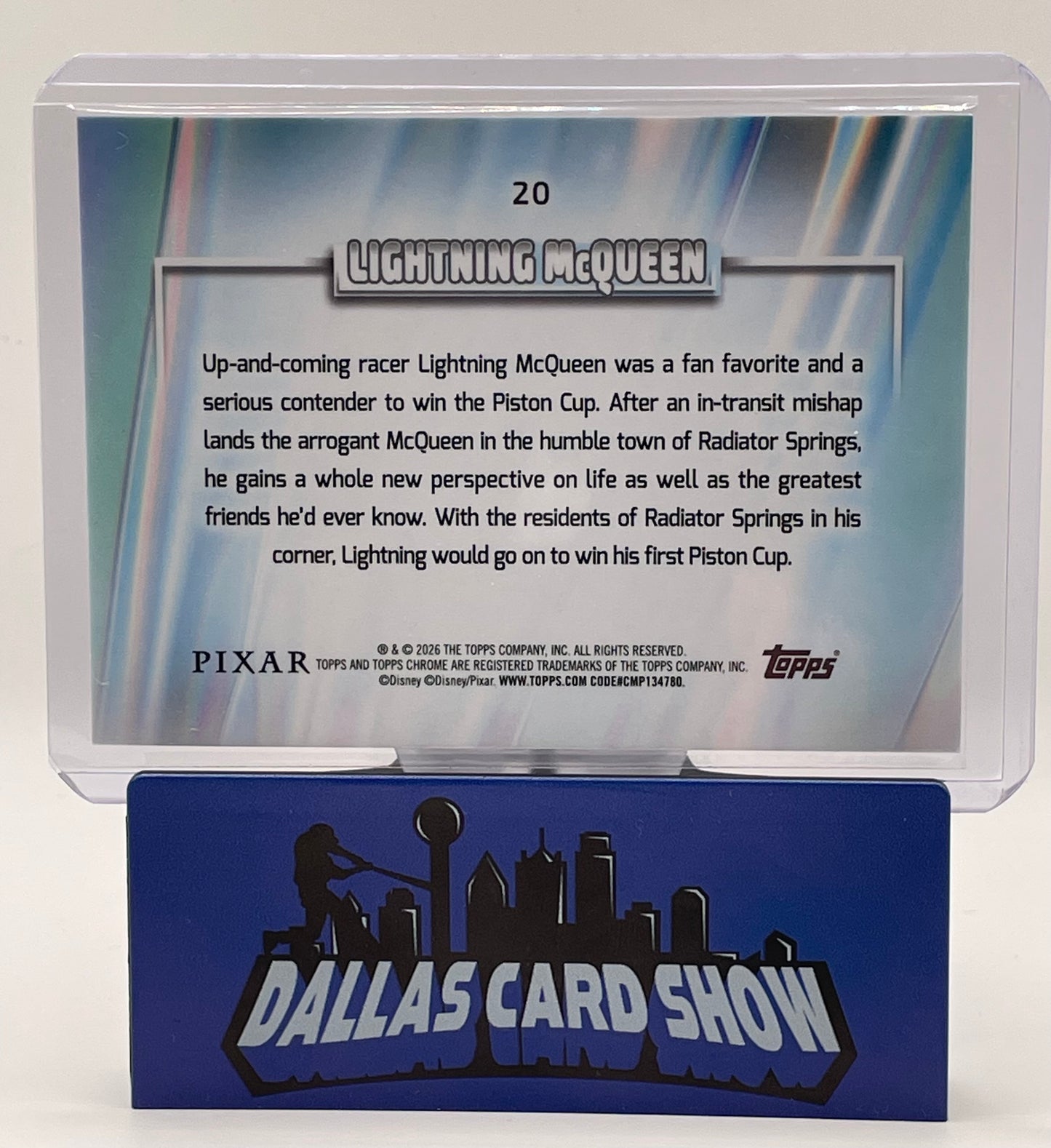 2026 Topps Chrome Disney #20 Lightning Mcqueen Blue Mini Diamond /150