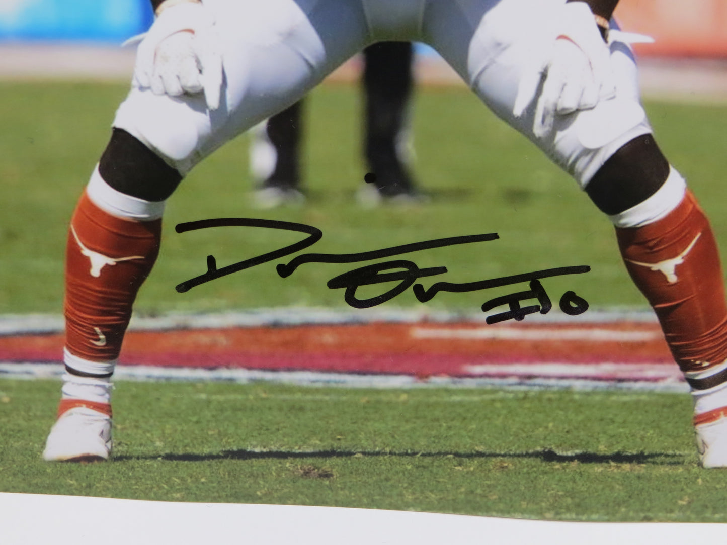 DEMARVION OVERSHOWN Texas Longhorns SIGNED Stance 8x10 PHOTO Cowboys BAS COA