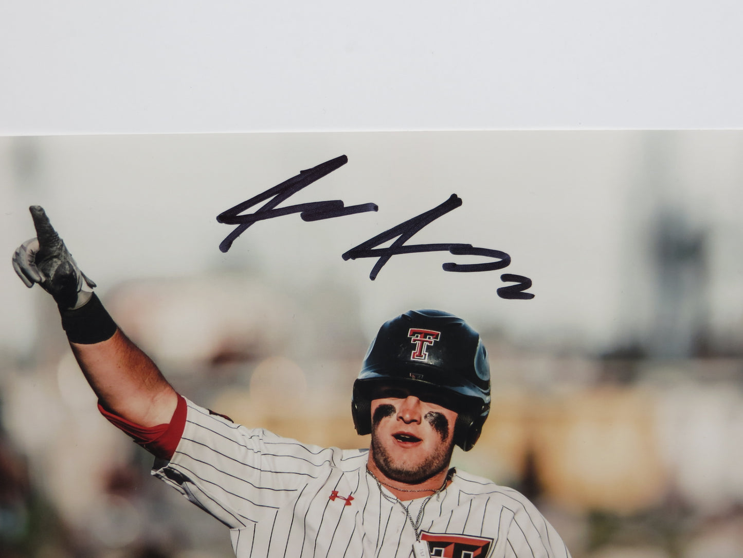 JACE JUNG Texas Tech Red Raiders SIGNED 8x10 Guns Up PHOTO Detroit Tigers BAS COA