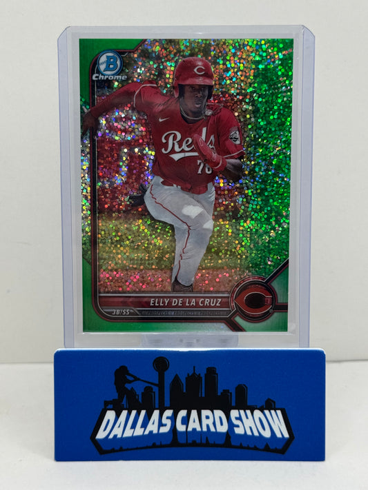 2022 Bowman Chrome #BDC-80 Elly De La Cruz Green Mini Diamond /99 Reds