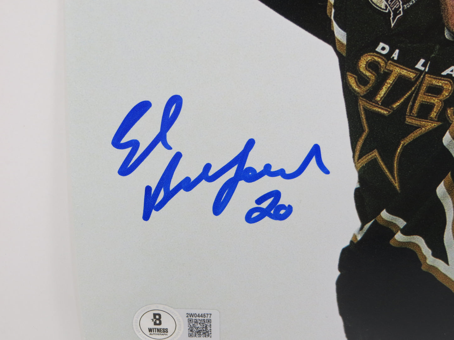 ED BELFOUR Dallas Stars SIGNED STANLEY CUP 8x10 PHOTO Leafs Blackhawks BAS COA