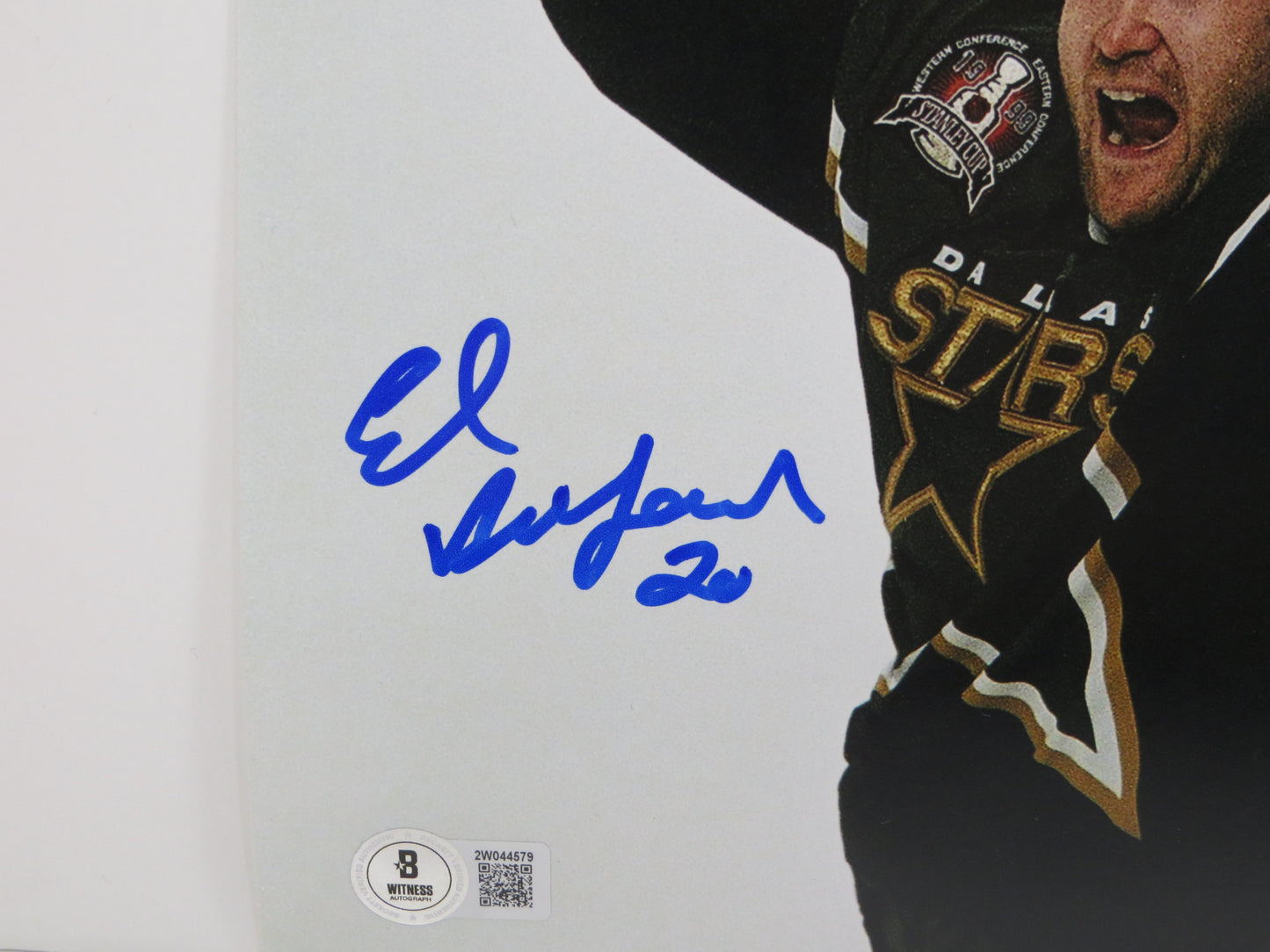 ED BELFOUR Dallas Stars SIGNED STANLEY CUP 8x10 PHOTO Leafs Blackhawks BAS COA